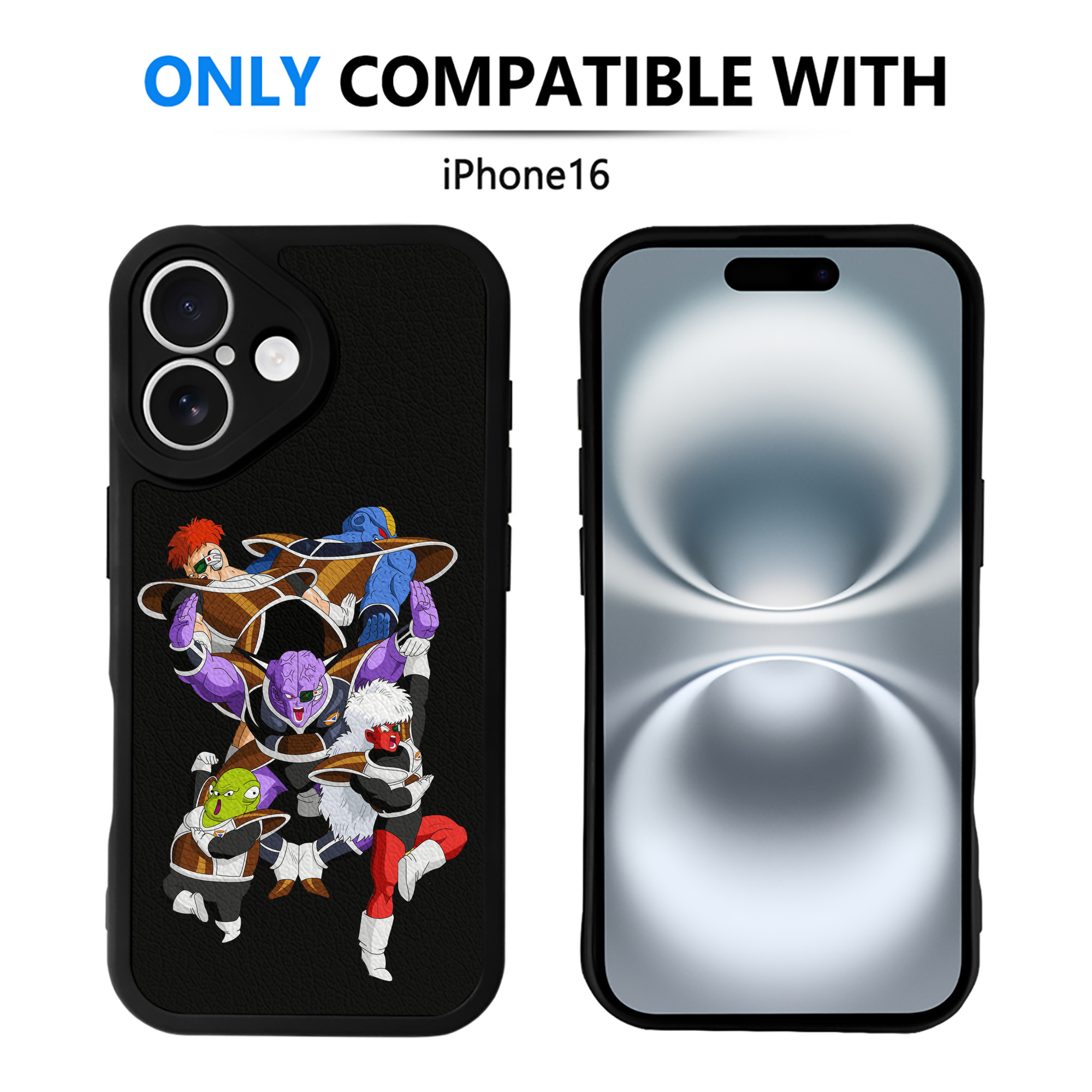 （画像用） ドラゴンボール DRAGON BALL 【iPhone 16シリーズ対応】シリコンスマホケース（レザー調） 材質：シリコン